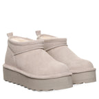 Retro Super Shorty Platform Boots in Mushroom