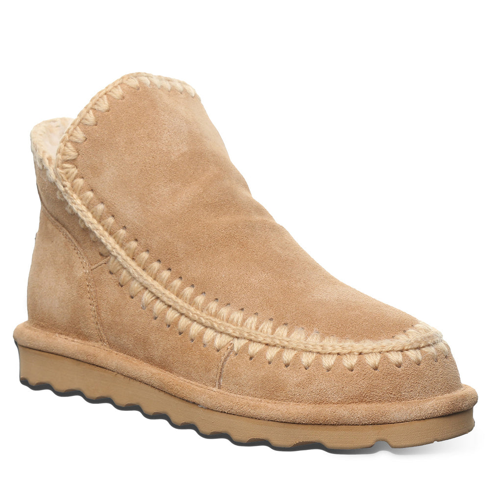 Winter Crochet Accent Boots in Iced Coffee