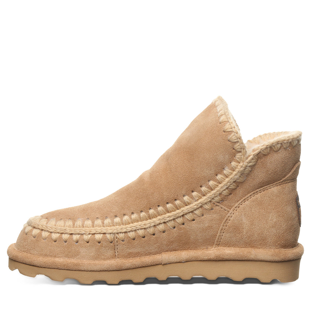 Winter Crochet Accent Boots in Iced Coffee