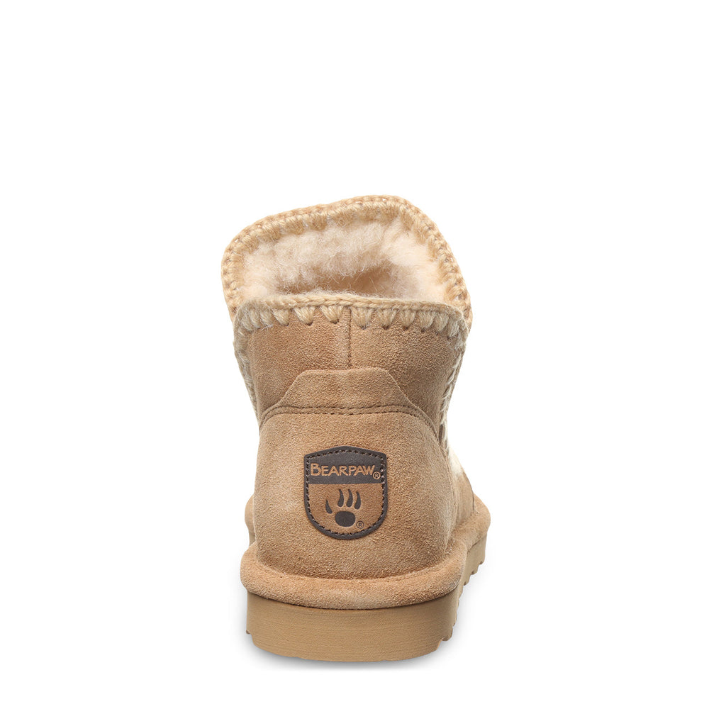 Winter Crochet Accent Boots in Iced Coffee