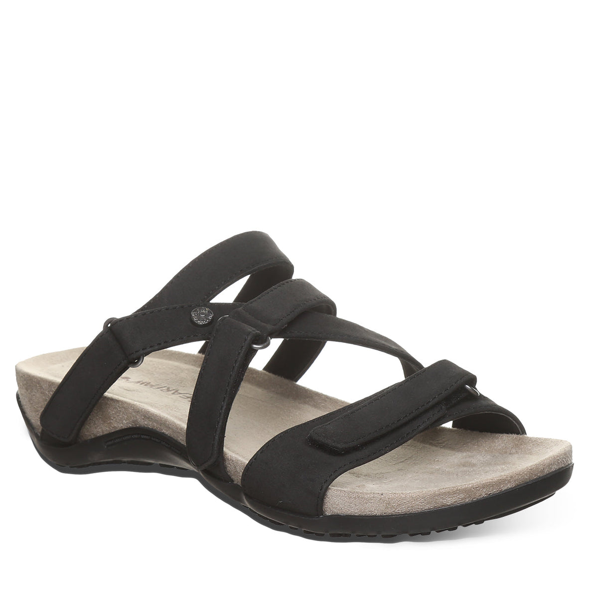 Acacia Slide Sandals in Black