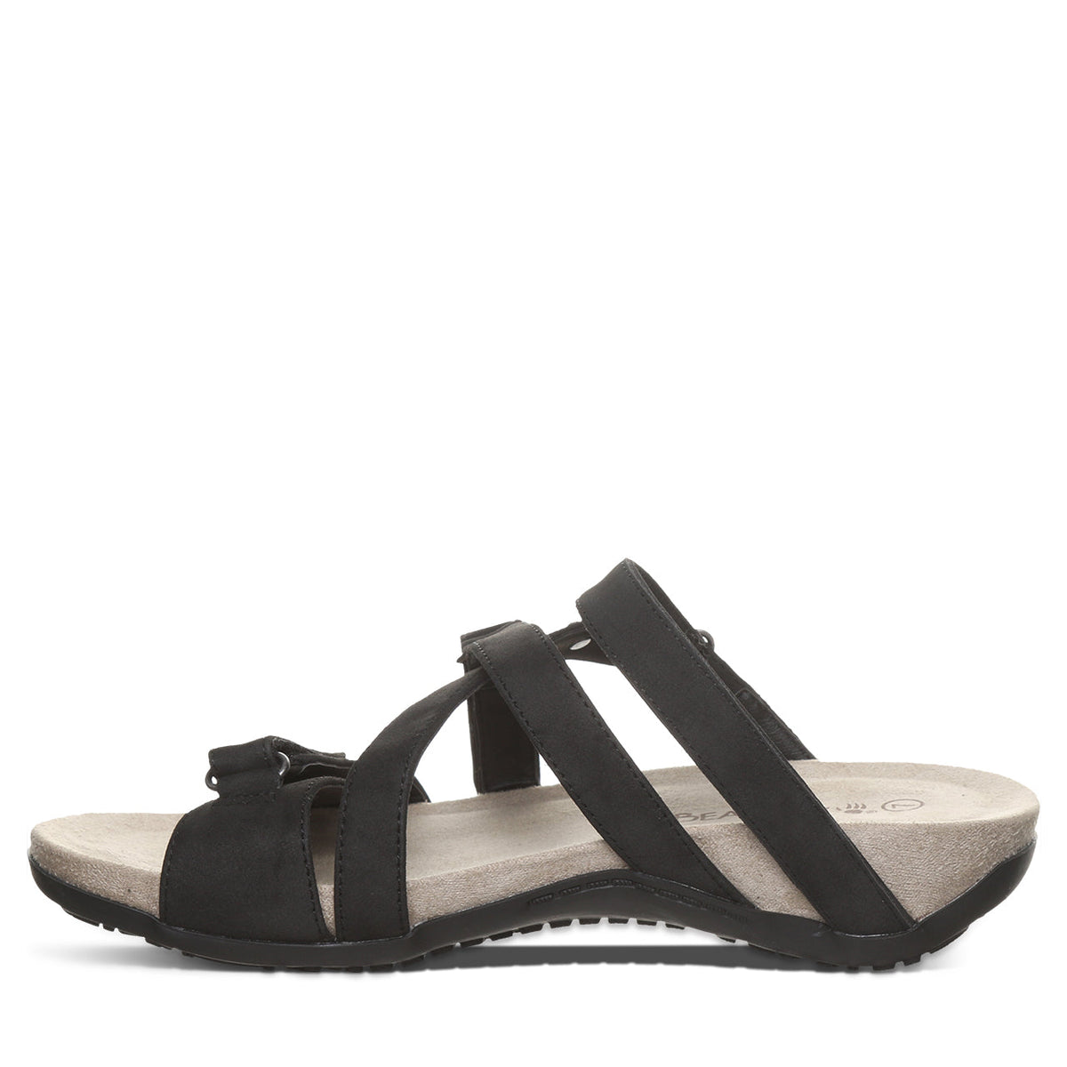 Acacia Slide Sandals in Black