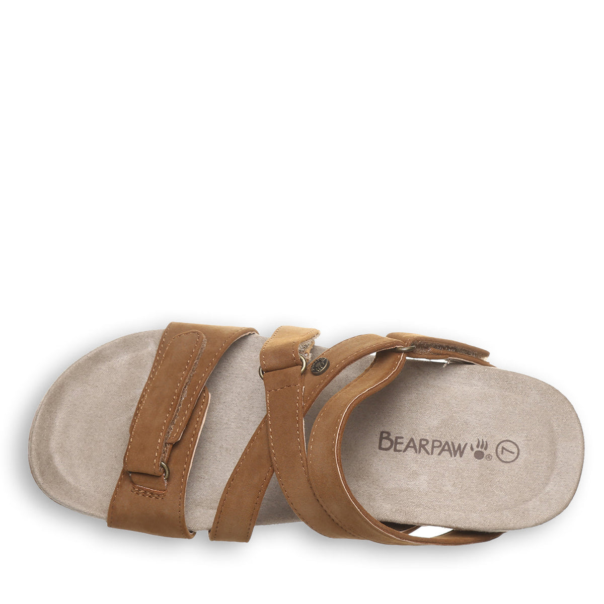Acacia Hook And Loop Slide Sandals in Brown