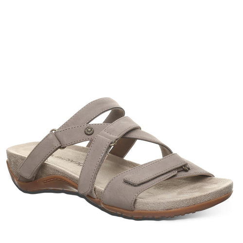 Acacia Strappy Slide Sandals in Stone
