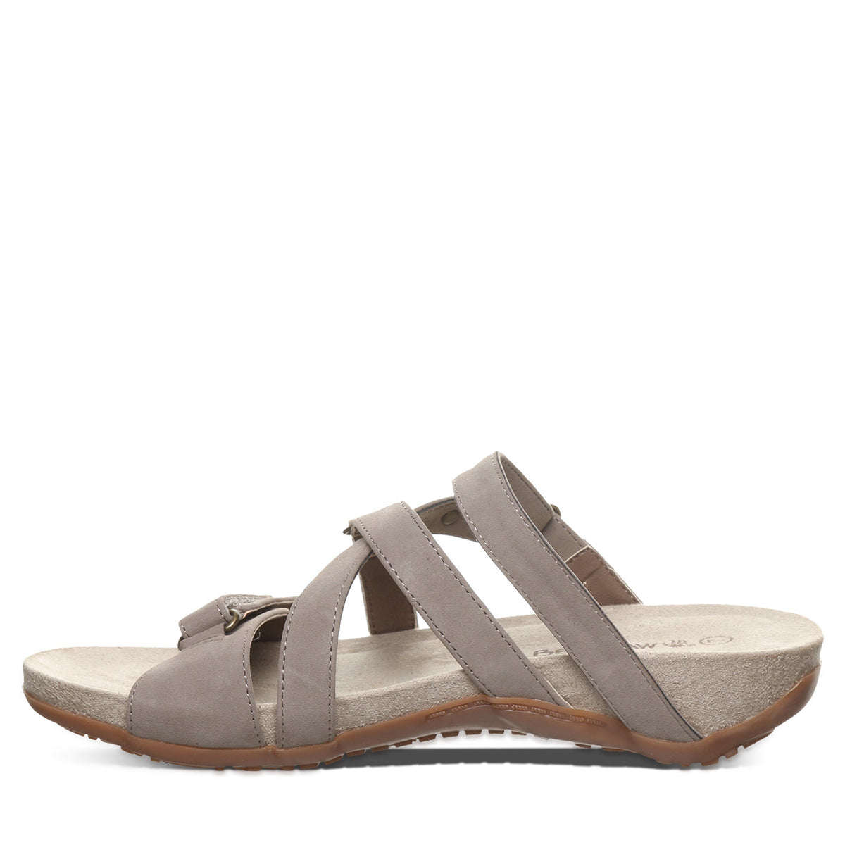 Acacia Strappy Slide Sandals in Stone