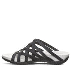 Zinnia Woven Slide Sandals in Black