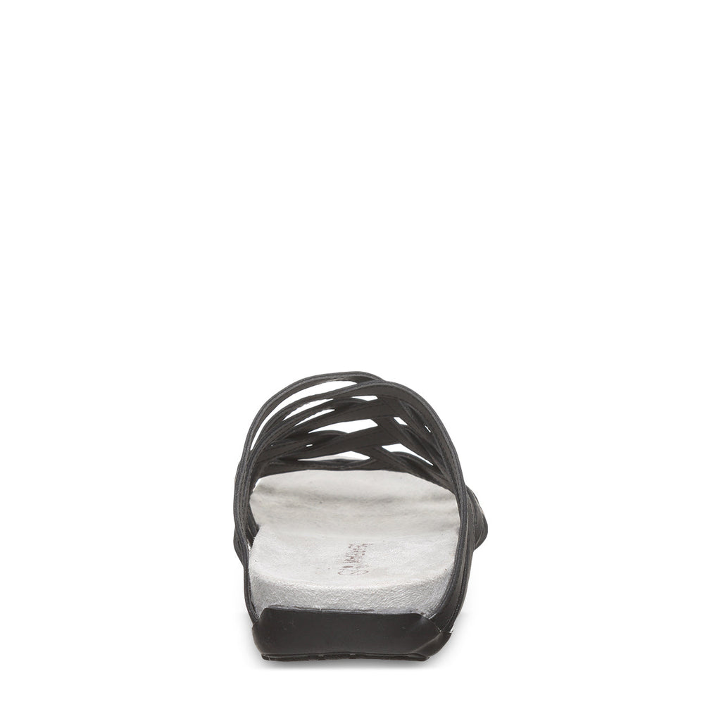 Zinnia Woven Slide Sandals in Black