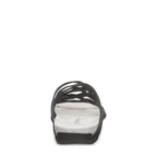 Zinnia Woven Slide Sandals in Black