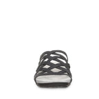 Zinnia Woven Slide Sandals in Black