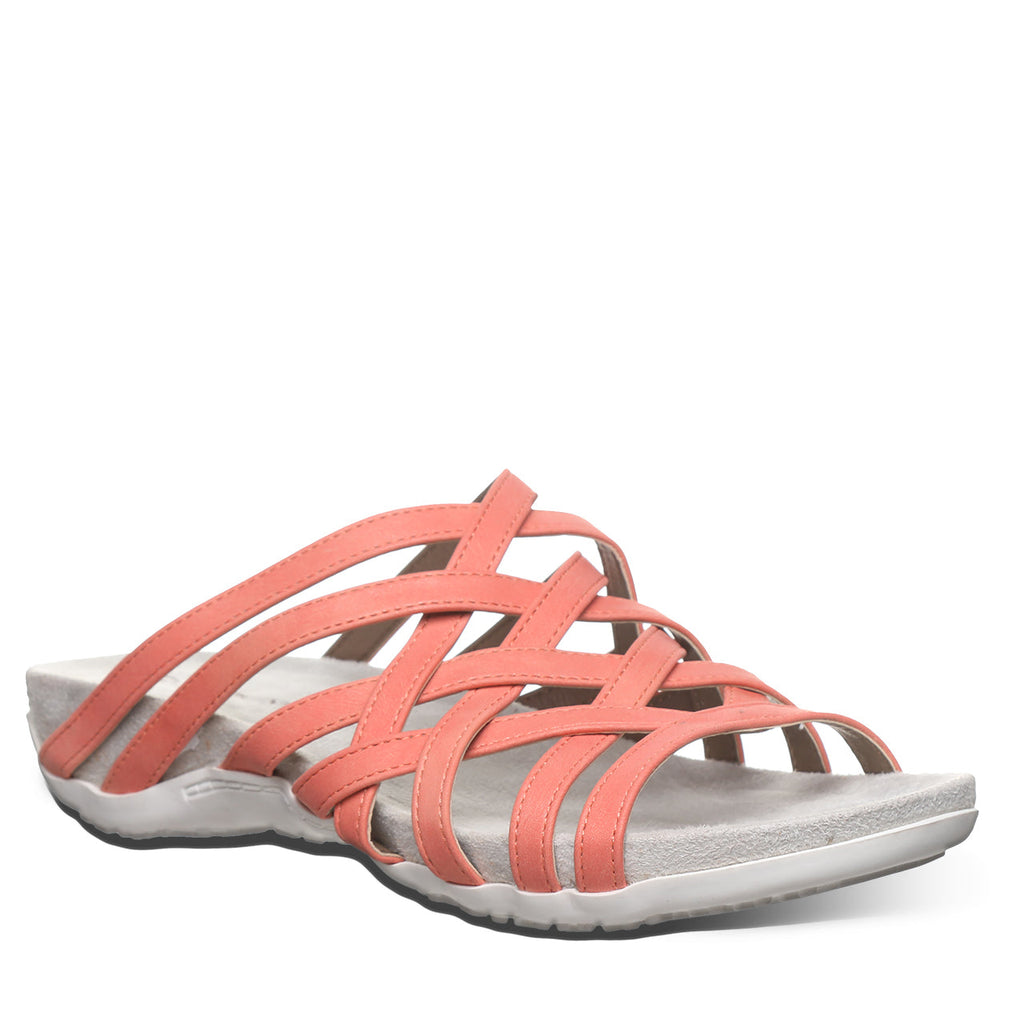 Zinnia Woven Sandals in Coral