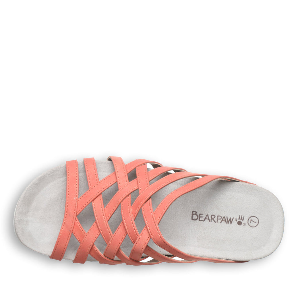 Zinnia Woven Sandals in Coral