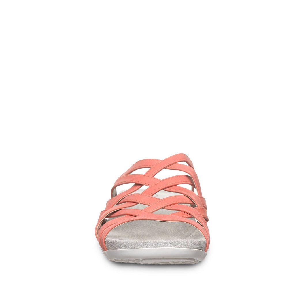 Zinnia Woven Sandals in Coral