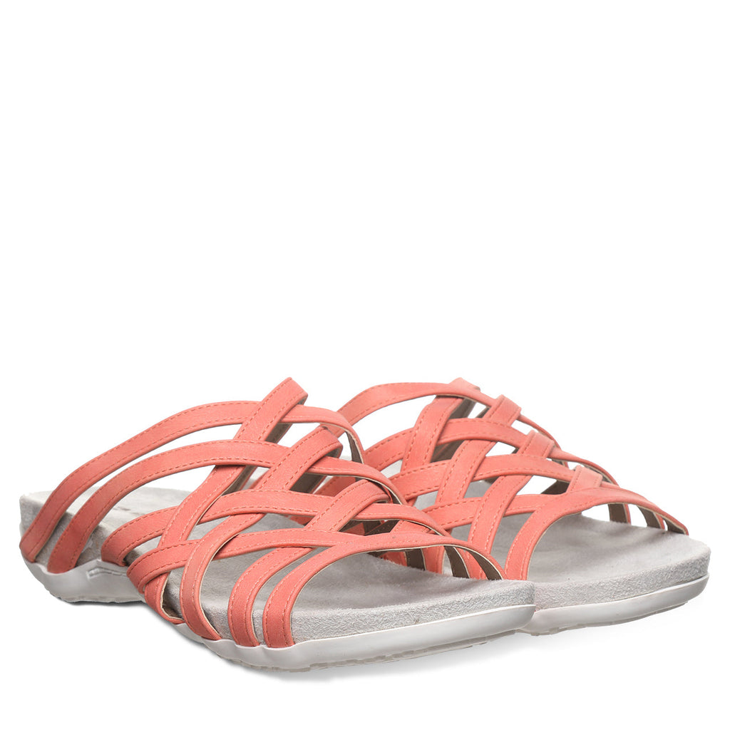 Zinnia Woven Sandals in Coral