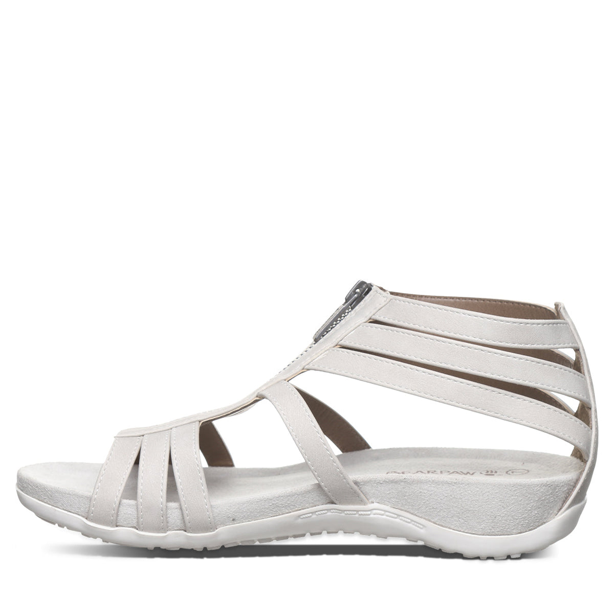 Ronda Zip Sandals in White
