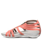 Ronda Zip Sandals in Coral
