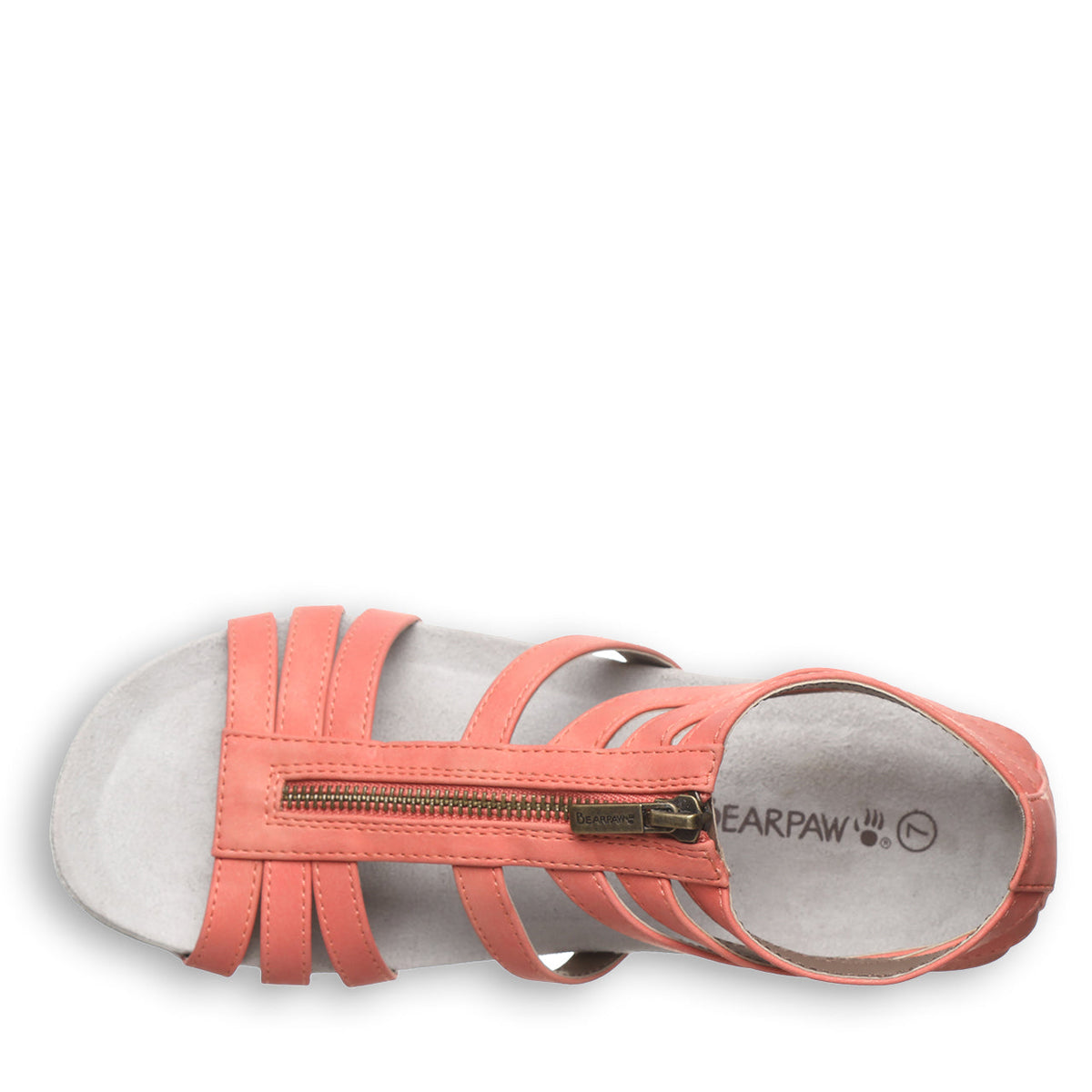 Ronda Zip Sandals in Coral