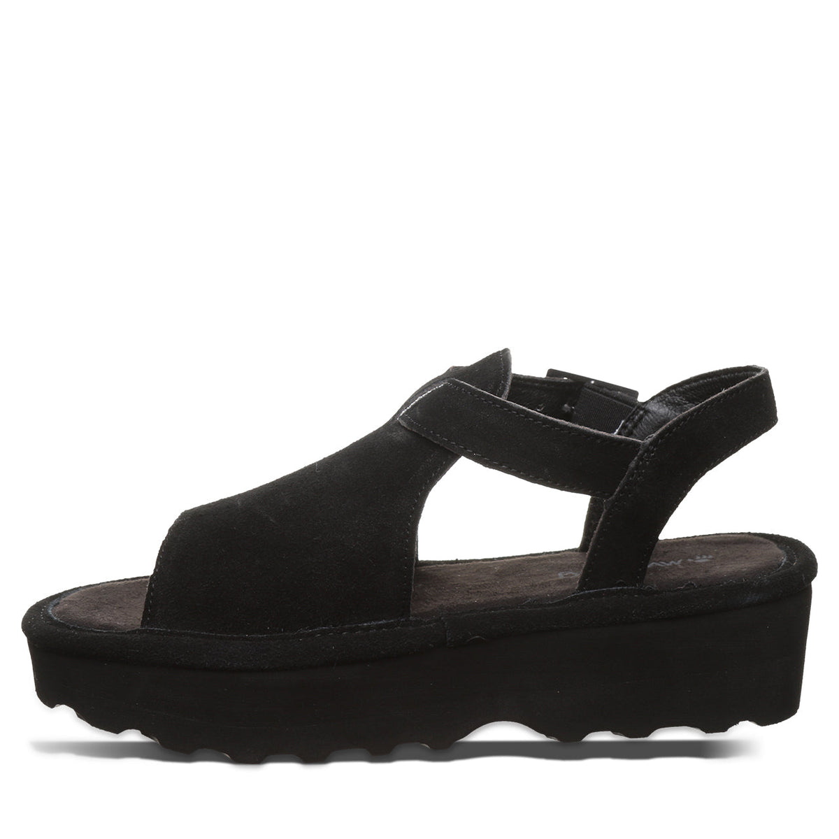 Ascend Flatform Sandals in Black