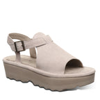 Ascend Quilted Flatform Sandals in Mushroom