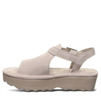 Ascend Quilted Flatform Sandals in Mushroom