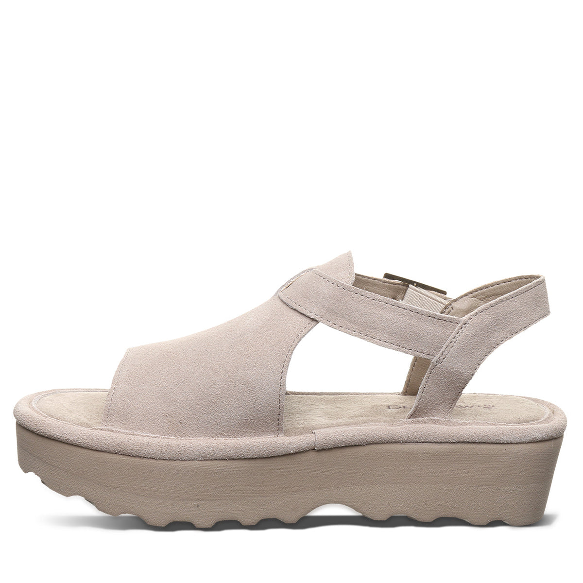 Ascend Quilted Flatform Sandals in Mushroom