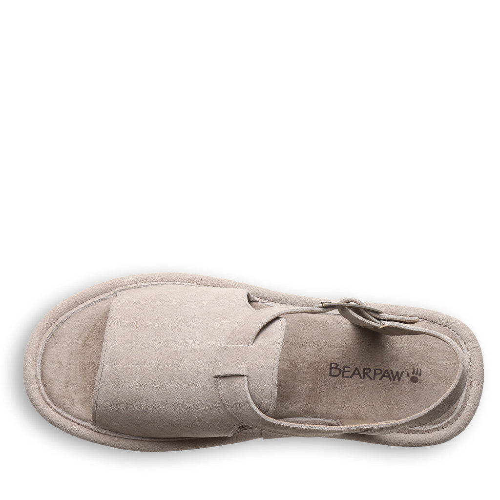 Ascend Quilted Flatform Sandals in Mushroom