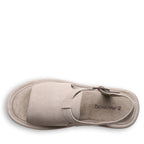 Ascend Quilted Flatform Sandals in Mushroom
