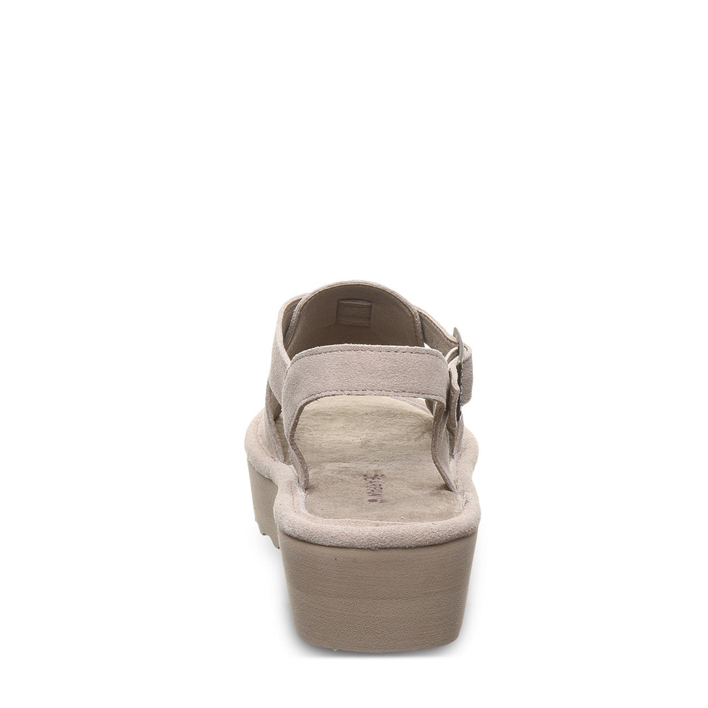 Ascend Quilted Flatform Sandals in Mushroom