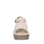Ascend Quilted Flatform Sandals in Mushroom