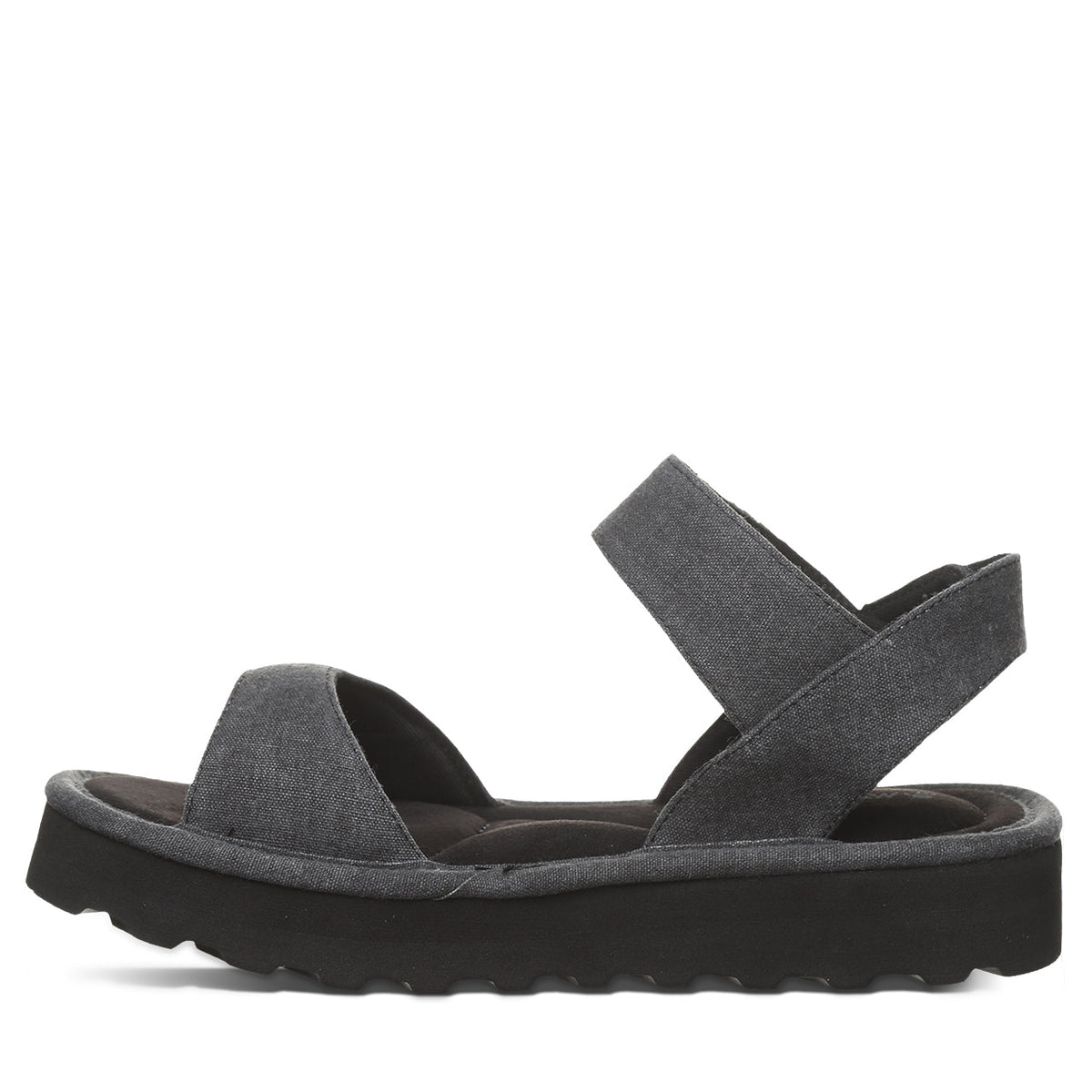 Crest Flatform Sandals in Black