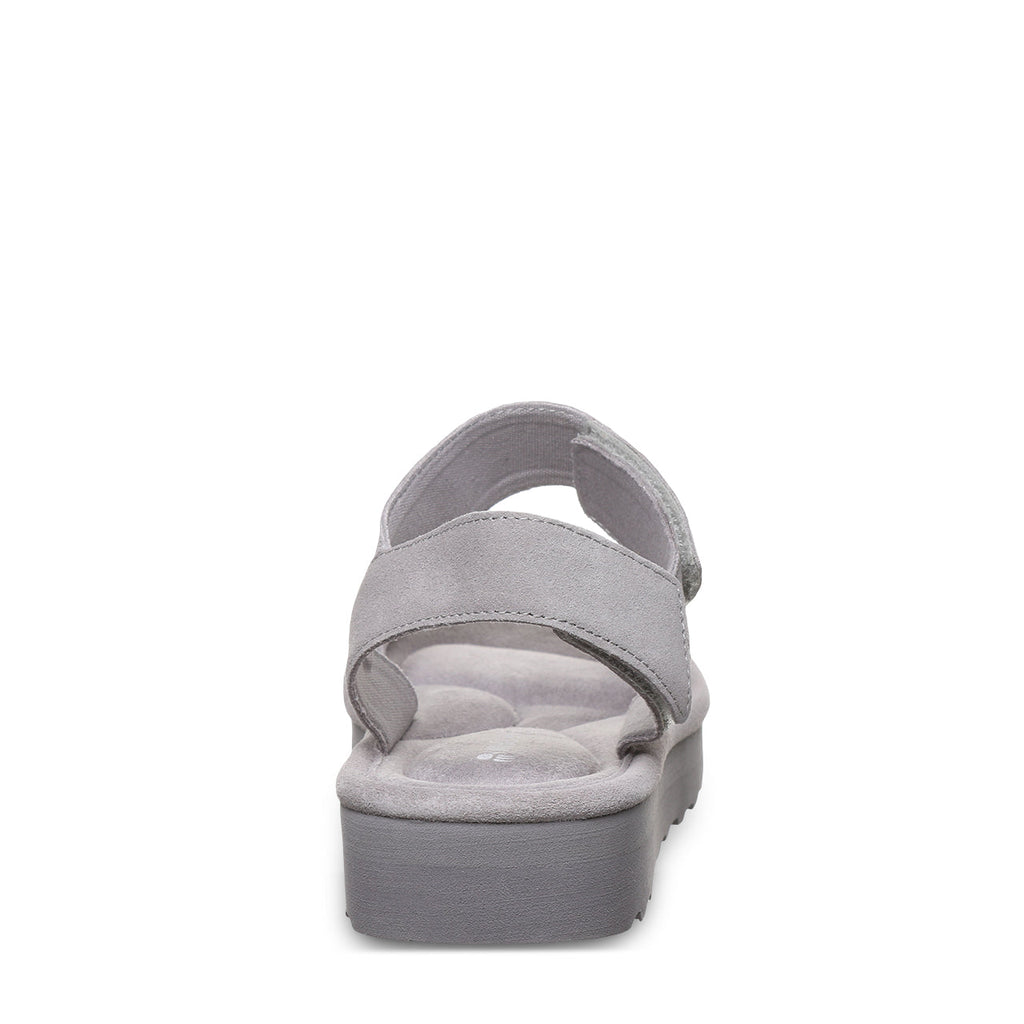 Crest Quilted Flatform Sandals in Gray Fog