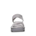 Crest Quilted Flatform Sandals in Gray Fog