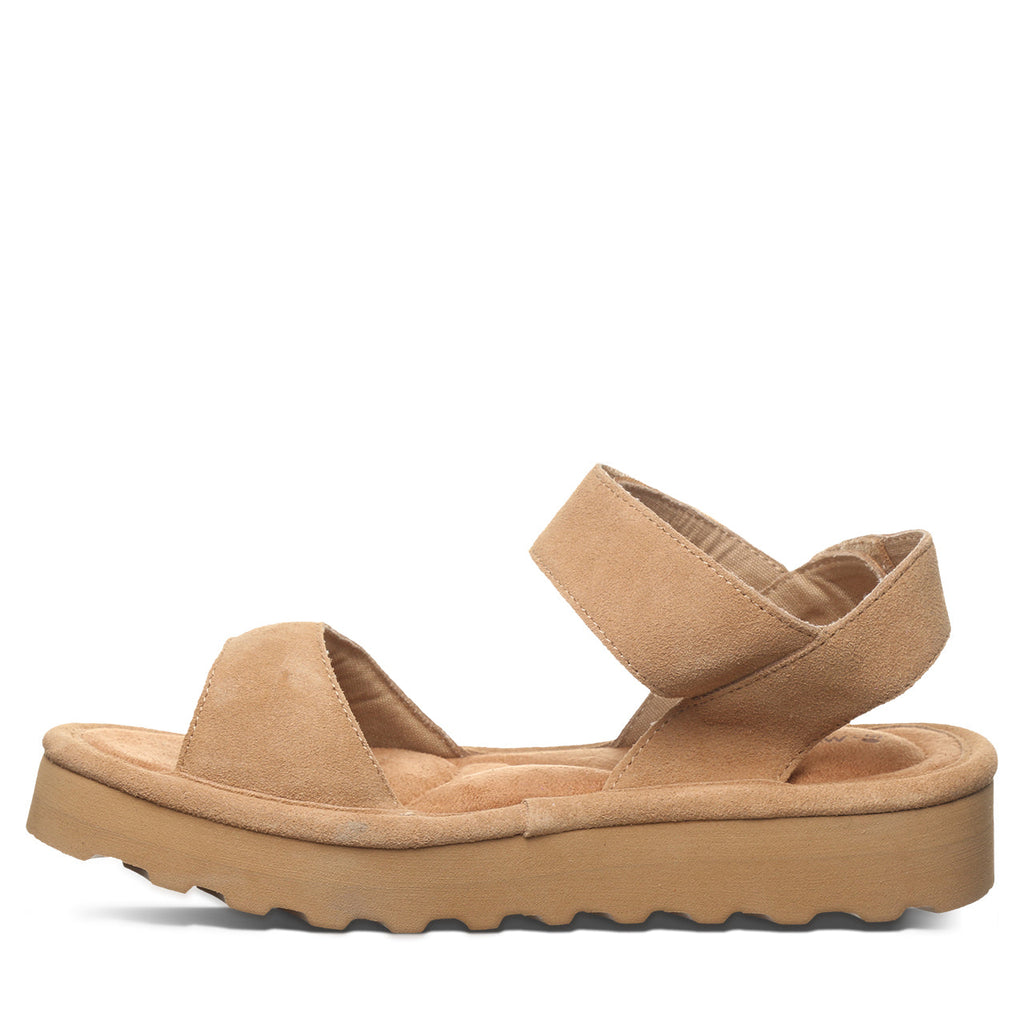 Crest Quilted Sandals in Iced Coffee