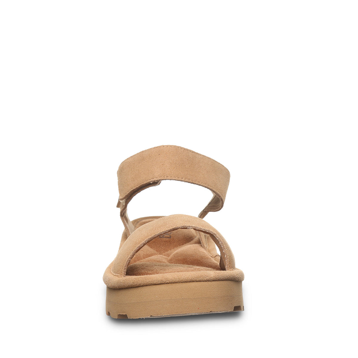 Crest Quilted Sandals in Iced Coffee