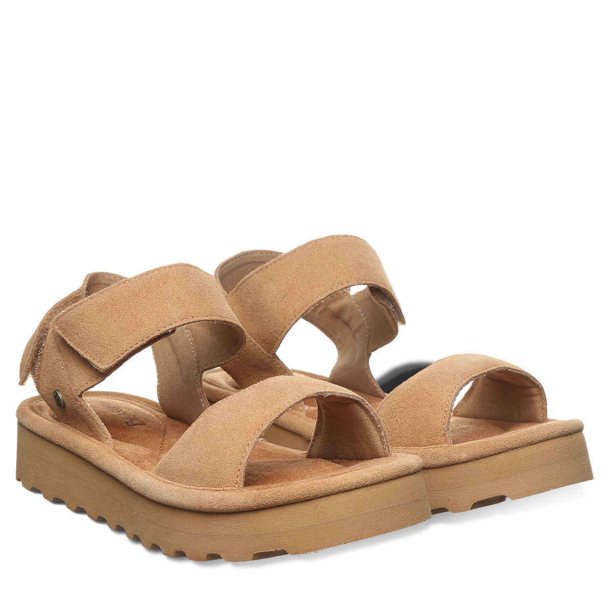Crest Quilted Sandals in Iced Coffee