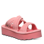 Altitude Suede Slide Sandals in Shell Pink