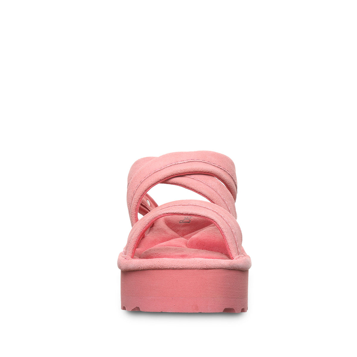 Altitude Suede Slide Sandals in Shell Pink
