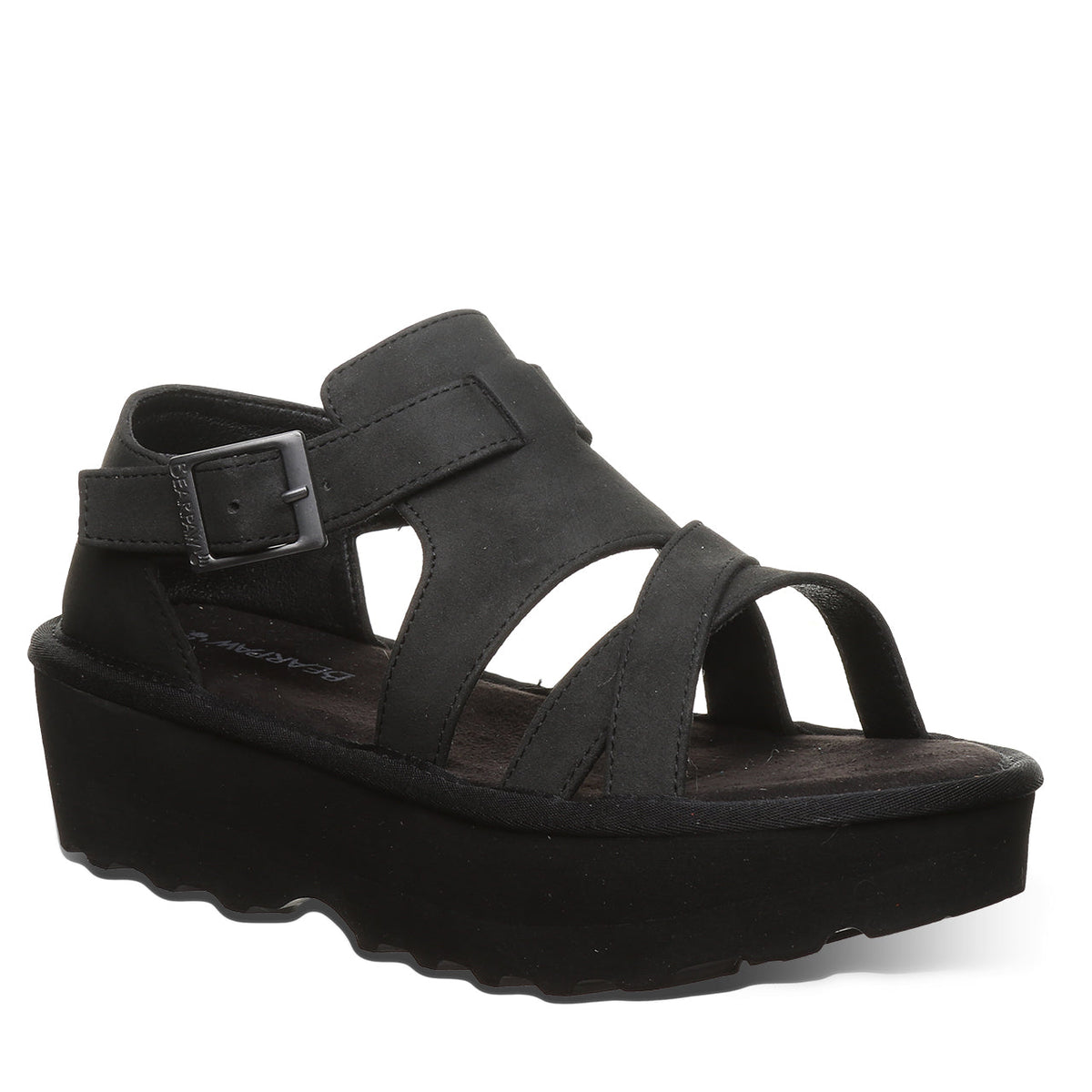 Pinnacle Flatform Sandals in Black