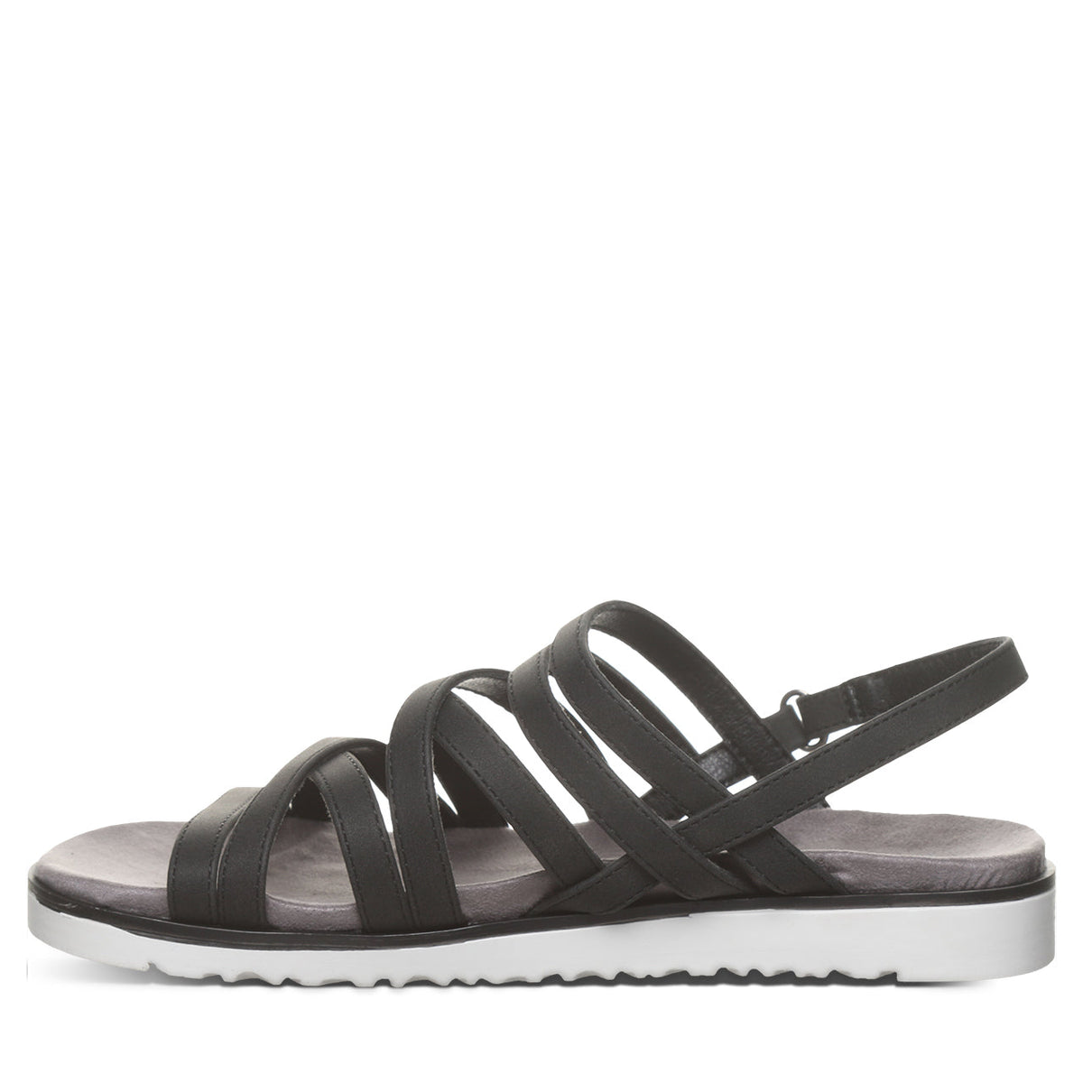 Crete Strappy Sandals in Black