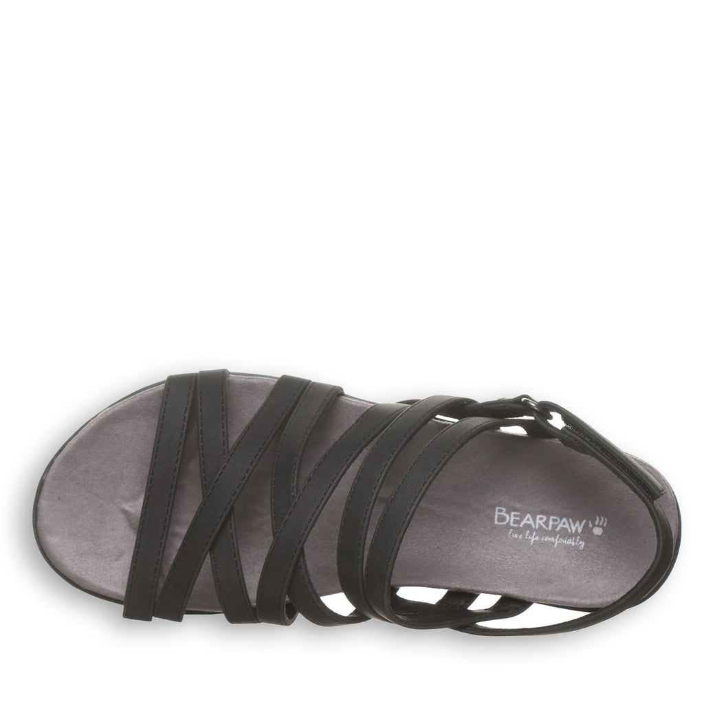 Crete Strappy Sandals in Black