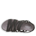 Crete Strappy Sandals in Black