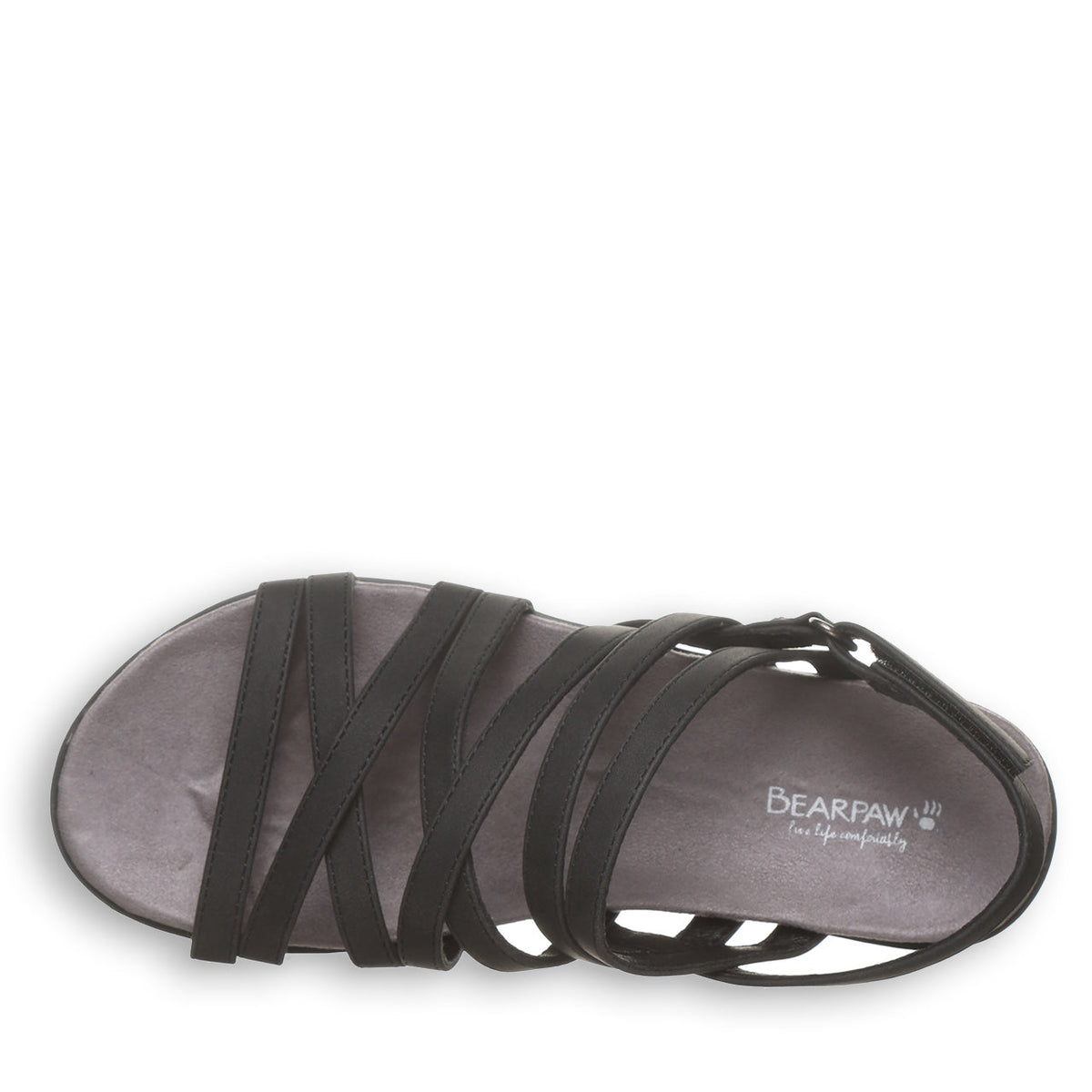 Crete Strappy Sandals in Black