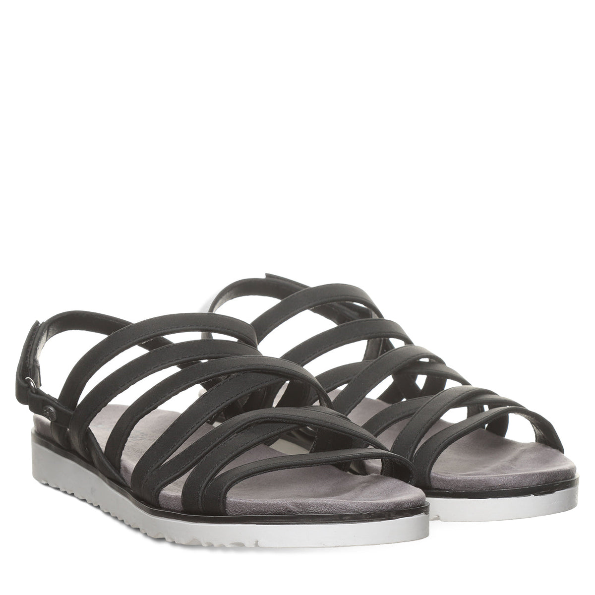 Crete Strappy Sandals in Black
