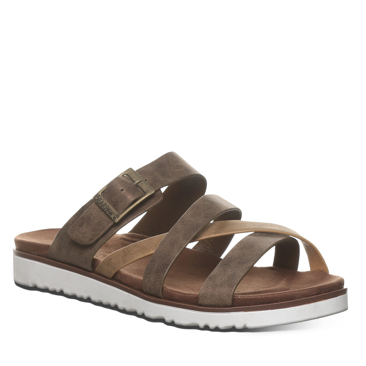 Rhodes Strappy Buckle Sandals in Brown