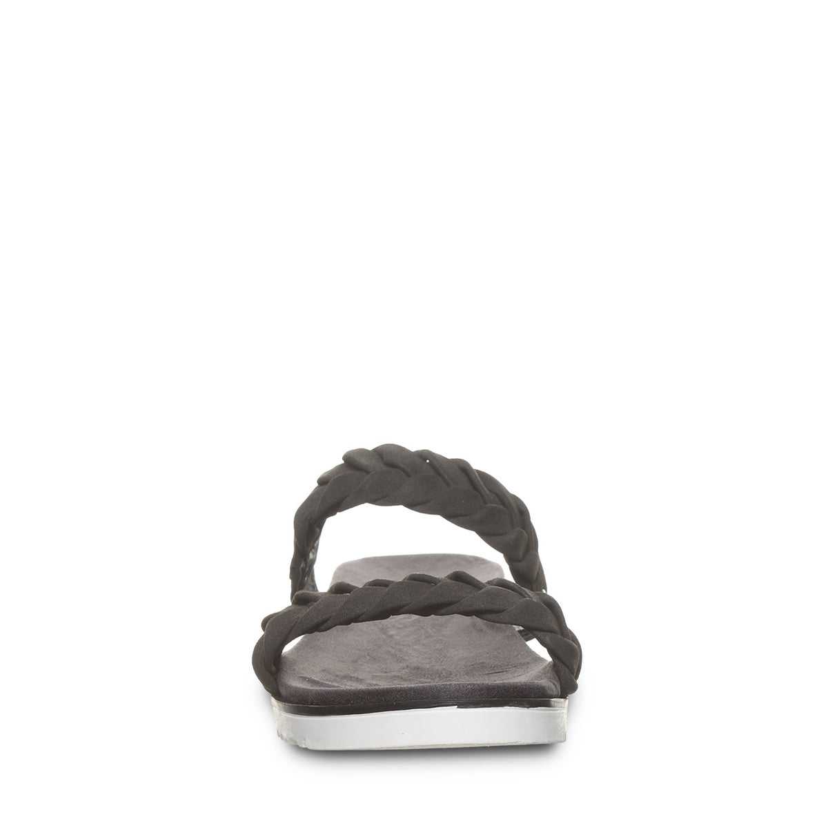 Thessa Two Strap Slide Sandals in Carbon