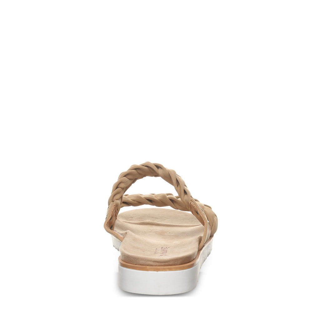 Thessa Two Strap Slide Sandals in Iced Coffee