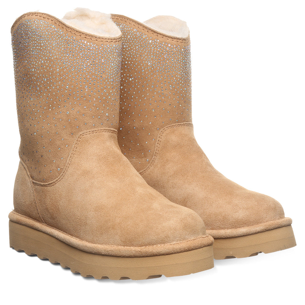 Bearpaw Women's Glam Platform Low Boots in Iced Coffee Solid