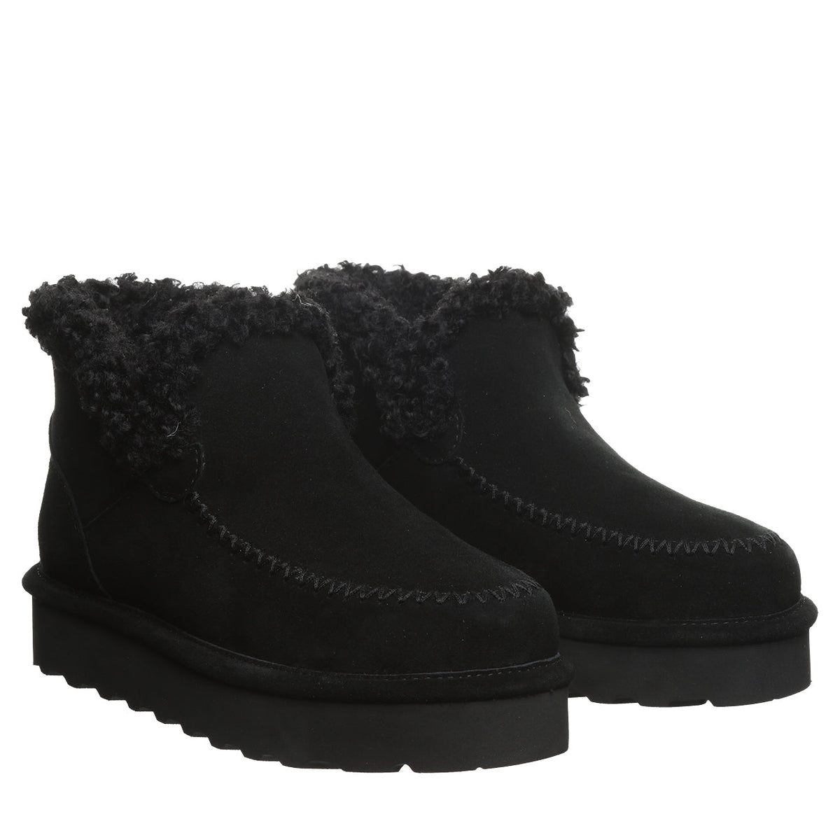 Maeve Platform Lifted Booties in Black