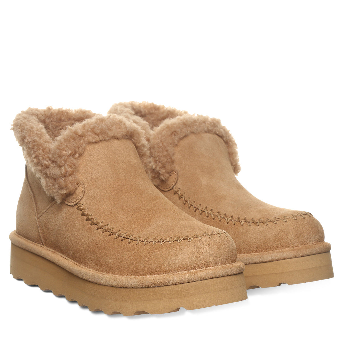 Maeve Platform Low Booties in Iced Coffee Solid