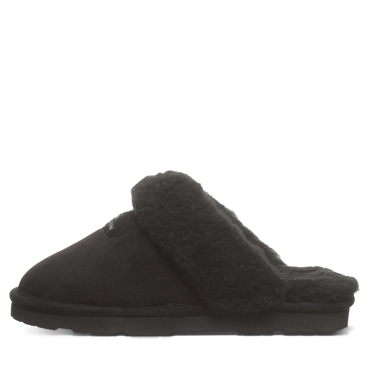 Effie Faux Fur Slippers in Black
