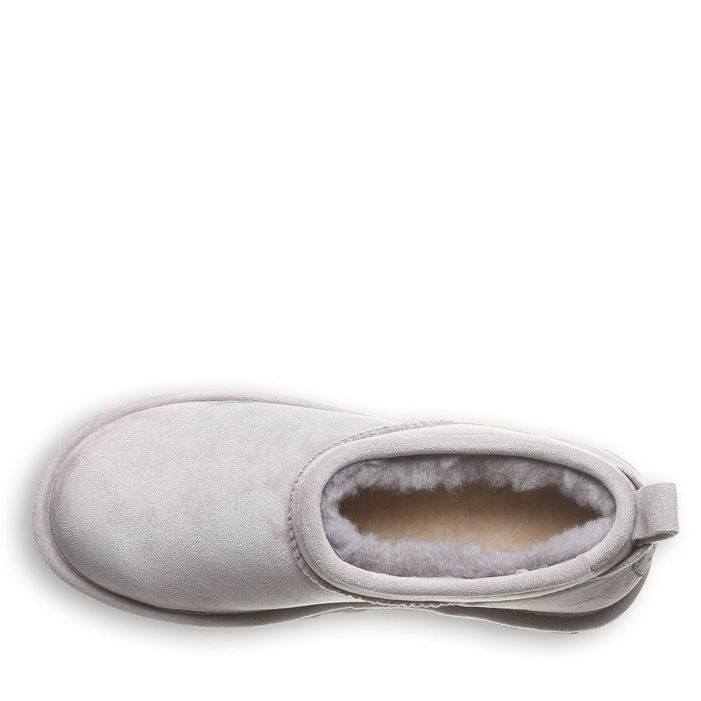 Women's Super Shorty Vegan Snow Boots in Gray Fog